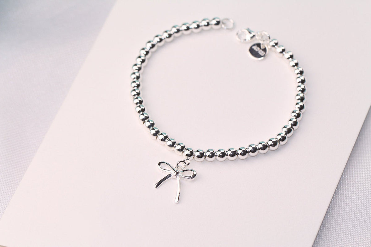 [Regalia Jewels]STERLING SILVER BOW BEAD BRACELET