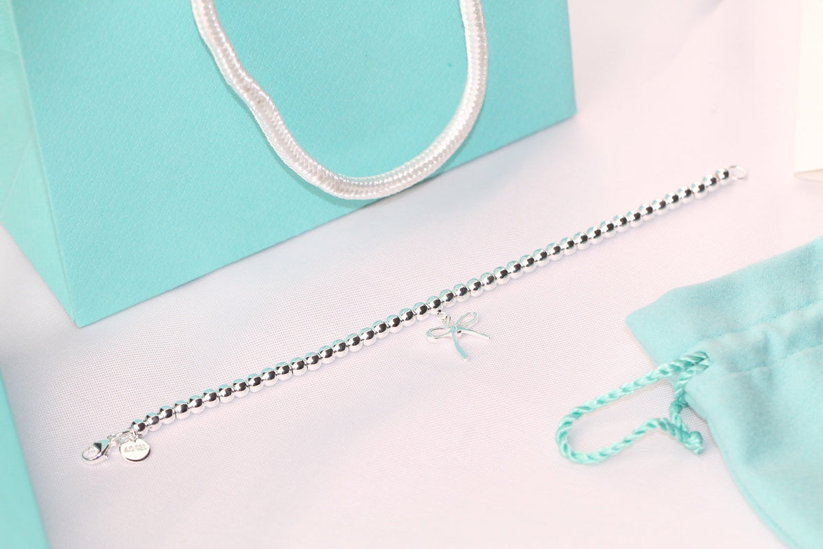 [Regalia Jewels]STERLING SILVER BOW BEAD BRACELET