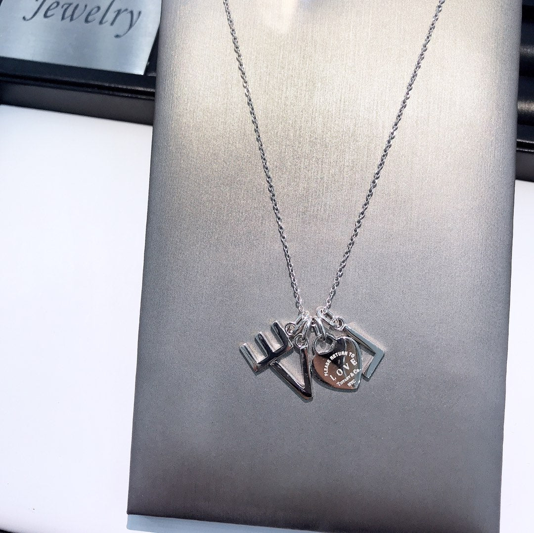 [Regalia Jewels]COLLAR LOVE PLATA NECKLACE