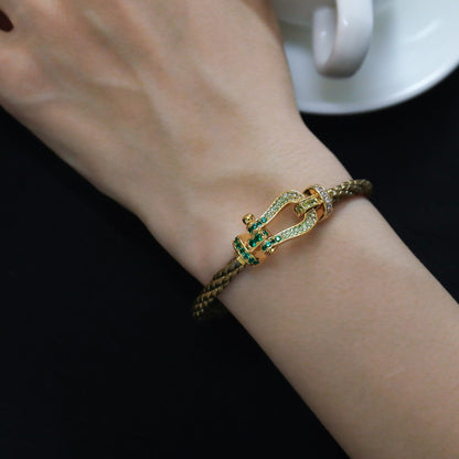[Regalia Jewelry]FORCE 10 GOLD GREEN DIAMOND PAVED