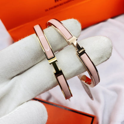 [Regalia Jewelry]CLASSIC HM CLIC  PINK 8MM ENAMEL BRACELET