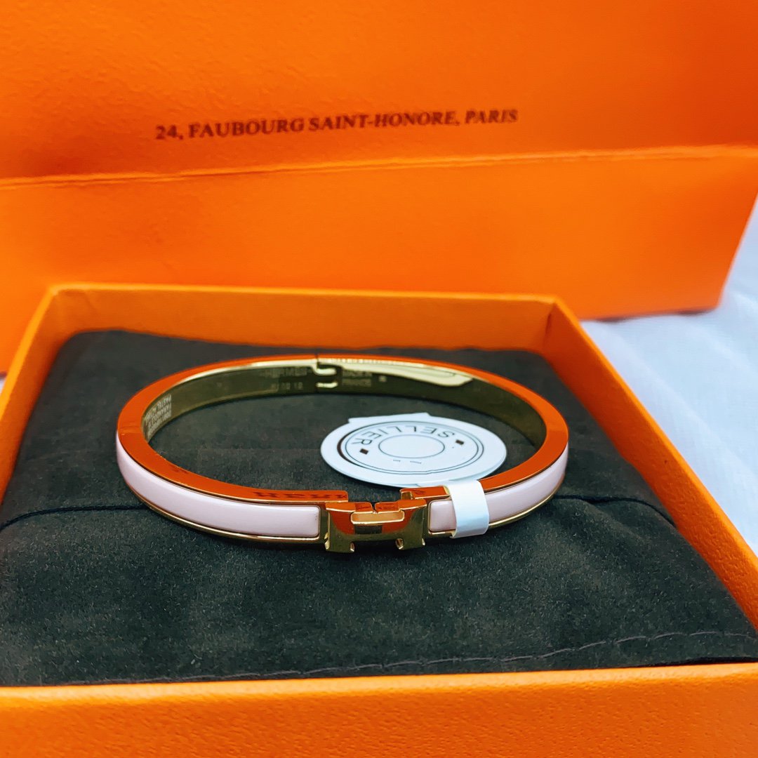 [Regalia Jewelry]CLASSIC HM CLIC  PINK 8MM ENAMEL BRACELET
