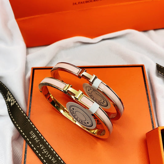 [Regalia Jewelry]CLASSIC HM CLIC  PINK 8MM ENAMEL BRACELET