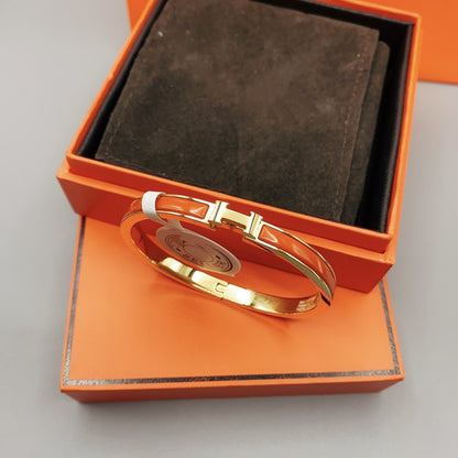 [Regalia Jewelry]CLASSIC HM CLIC RED 8MM ENAMEL BRACELET