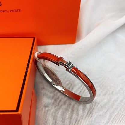 [Regalia Jewelry]CLASSIC HM CLIC RED 8MM ENAMEL BRACELET