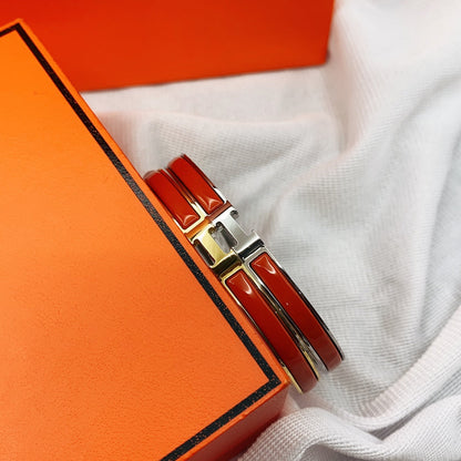 [Regalia Jewelry]CLASSIC HM CLIC RED 8MM ENAMEL BRACELET