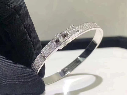 [Regalia Jewelry]HM KELLY BRACELET IN SILVER AND FULL PAVE DIAMOND