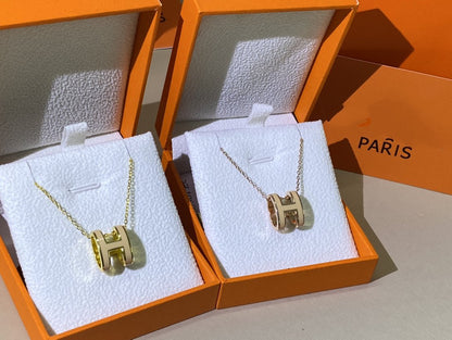 [Regalia Jewelry]HM CLIC YELLOW ENAMEL GOLD NECKLACE