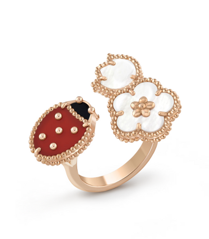 [Regalia Jewelry]LUCKY 3 MOTIF ROSE GOLD RING
