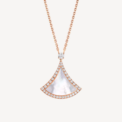 [Regalia Jewelry]DREAM MOP DIAMOND PAVED PINK GOLD NECKLACE