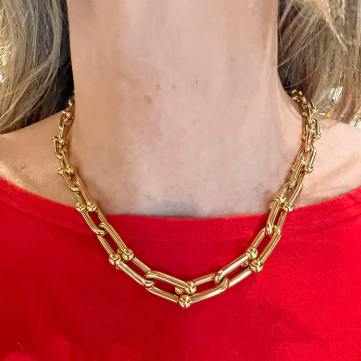 [Regalia Jewels]HARDWEAR PINK GOLD CHOKER