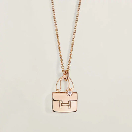 [Regalia Jewelry]AMULETTE PEDANT ROSE GOLD NECKLACE