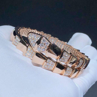 [Regalia Jewelry]SERPENTI WIDE BRACELET PINK GOLD DIAMOND