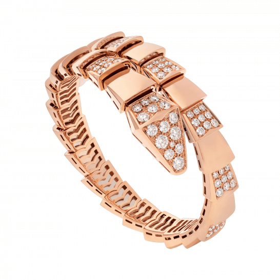 [Lumi Jewelry]SERPENTI WIDE BRACELET PINK GOLD DIAMOND