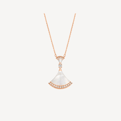 [Regalia Jewelry]DREAM NECKLACE MOP PINK GOLD DIAMOND
