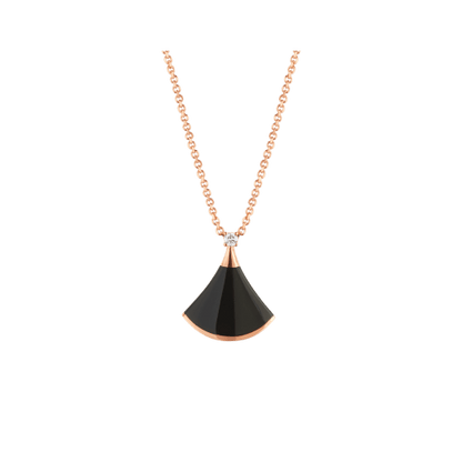 [Regalia Jewelry]DREAM NECKLACE ONYX 1 DIAMOND
