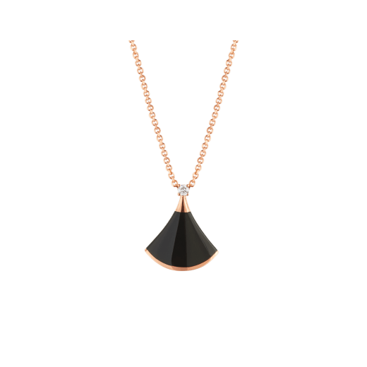 [Regalia Jewelry]DREAM NECKLACE ONYX 1 DIAMOND