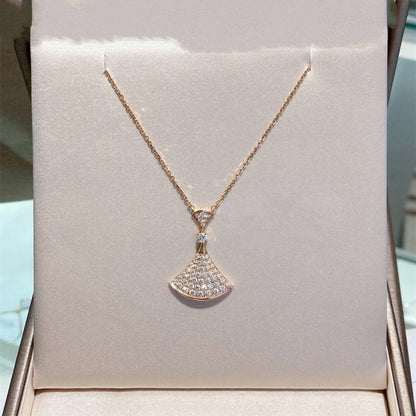 [Regalia Jewelry]DREAM NECKLACE PINK GOLD FULL DIAMOND