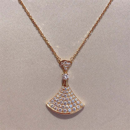 [Regalia Jewelry]DREAM NECKLACE PINK GOLD FULL DIAMOND