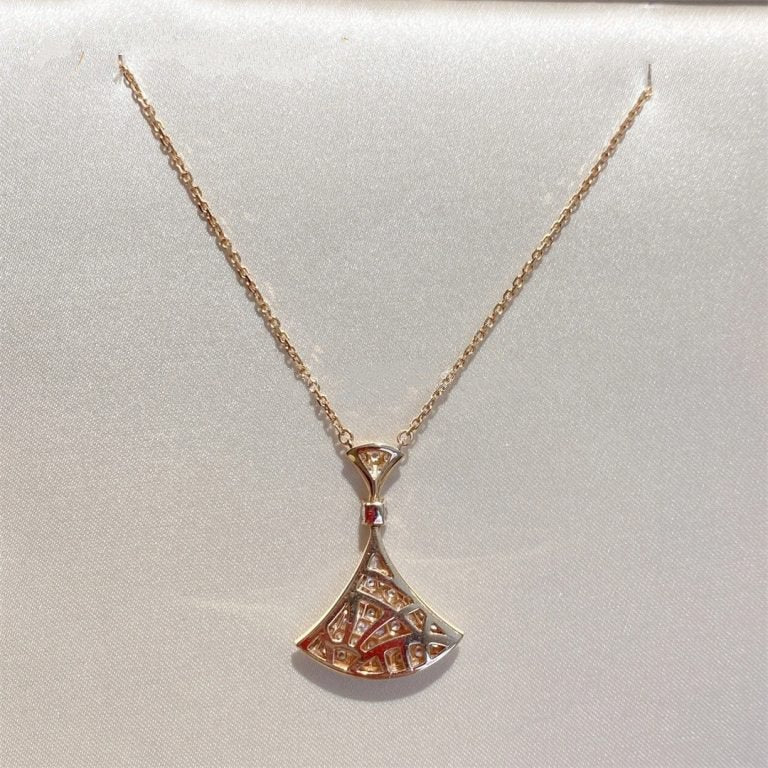 [Regalia Jewelry]DREAM NECKLACE PINK GOLD FULL DIAMOND