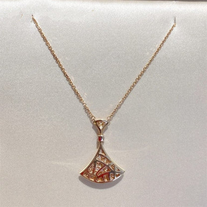 [Regalia Jewelry]DREAM NECKLACE PINK GOLD FULL DIAMOND