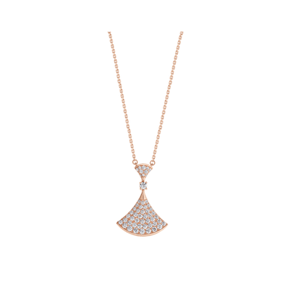 [Regalia Jewelry]DREAM NECKLACE PINK GOLD FULL DIAMOND