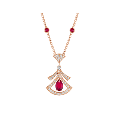 [Regalia Jewelry]DREAM NECKLACE CARNELIAN DIAMOND PINK GOLD