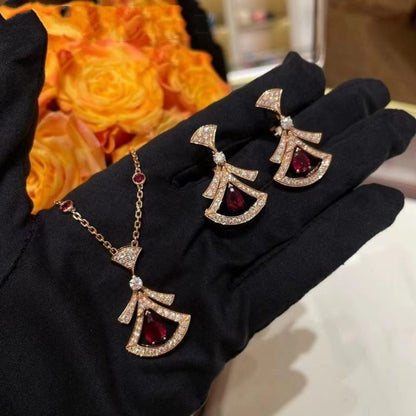 [Regalia Jewelry]DREAM NECKLACE CARNELIAN DIAMOND PINK GOLD