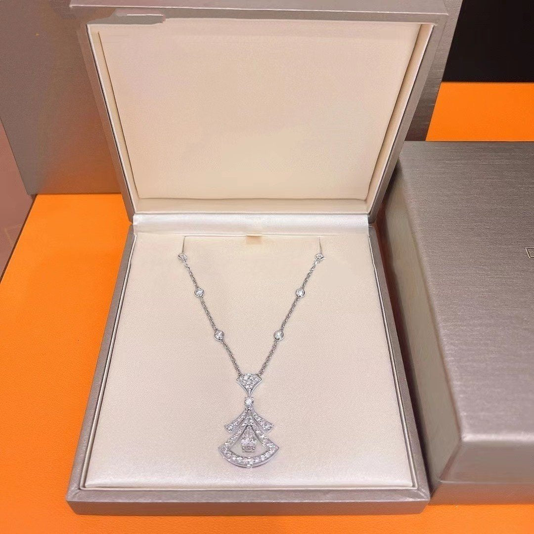 [Regalia Jewelry]DREAM NECKLACE WHITE DIAMOND SILVER