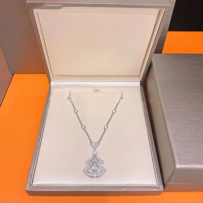 [Regalia Jewelry]DREAM NECKLACE WHITE DIAMOND SILVER