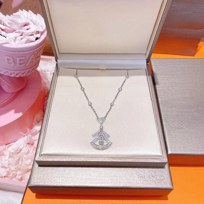 [Regalia Jewelry]DREAM NECKLACE WHITE DIAMOND SILVER