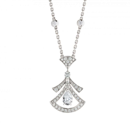 [Regalia Jewelry]DREAM NECKLACE WHITE DIAMOND SILVER