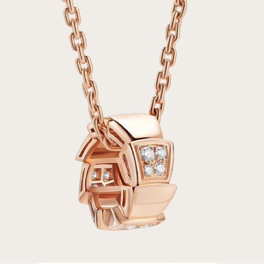 [Regalia Jewelry]SERPENTI PEDANT DIAMOND PINK GOLD NECKLACE