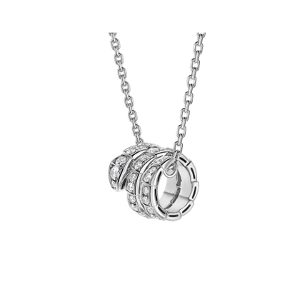 [Regalia Jewelry]SERPENTI  NECKLACE DOUBLE RING DIAMOND