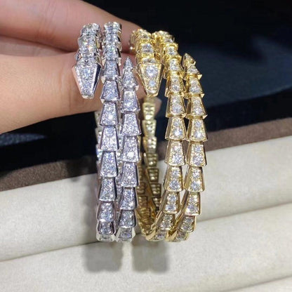 [Regalia Jewelry]SERPENTI BRACELET GOLD DIAMOND DOUBLE ROW