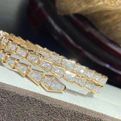 [Regalia Jewelry]SERPENTI BRACELET GOLD DIAMOND DOUBLE ROW