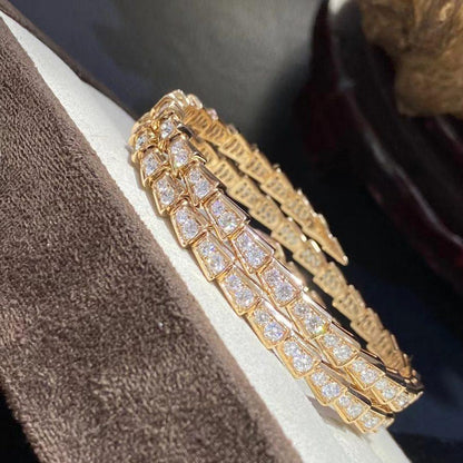 [Regalia Jewelry]SERPENTI BRACELET GOLD DIAMOND DOUBLE ROW