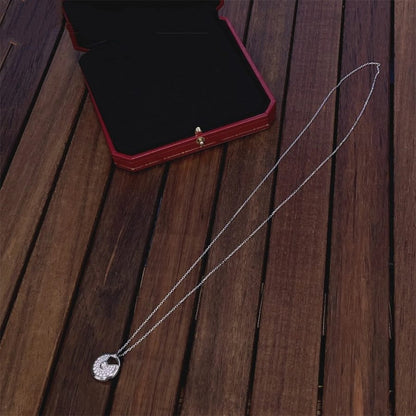 [Regalia Jewelry]AMULETTE SILVER FULL DIAMOND NECKLACE
