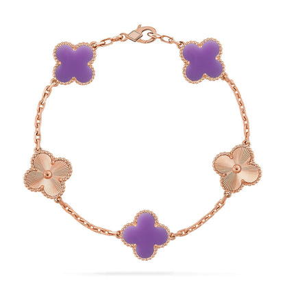 [Regalia Jewelry]CLOVER 5 MOTIF LIGHT PURPLE BRACELET COLLECTION