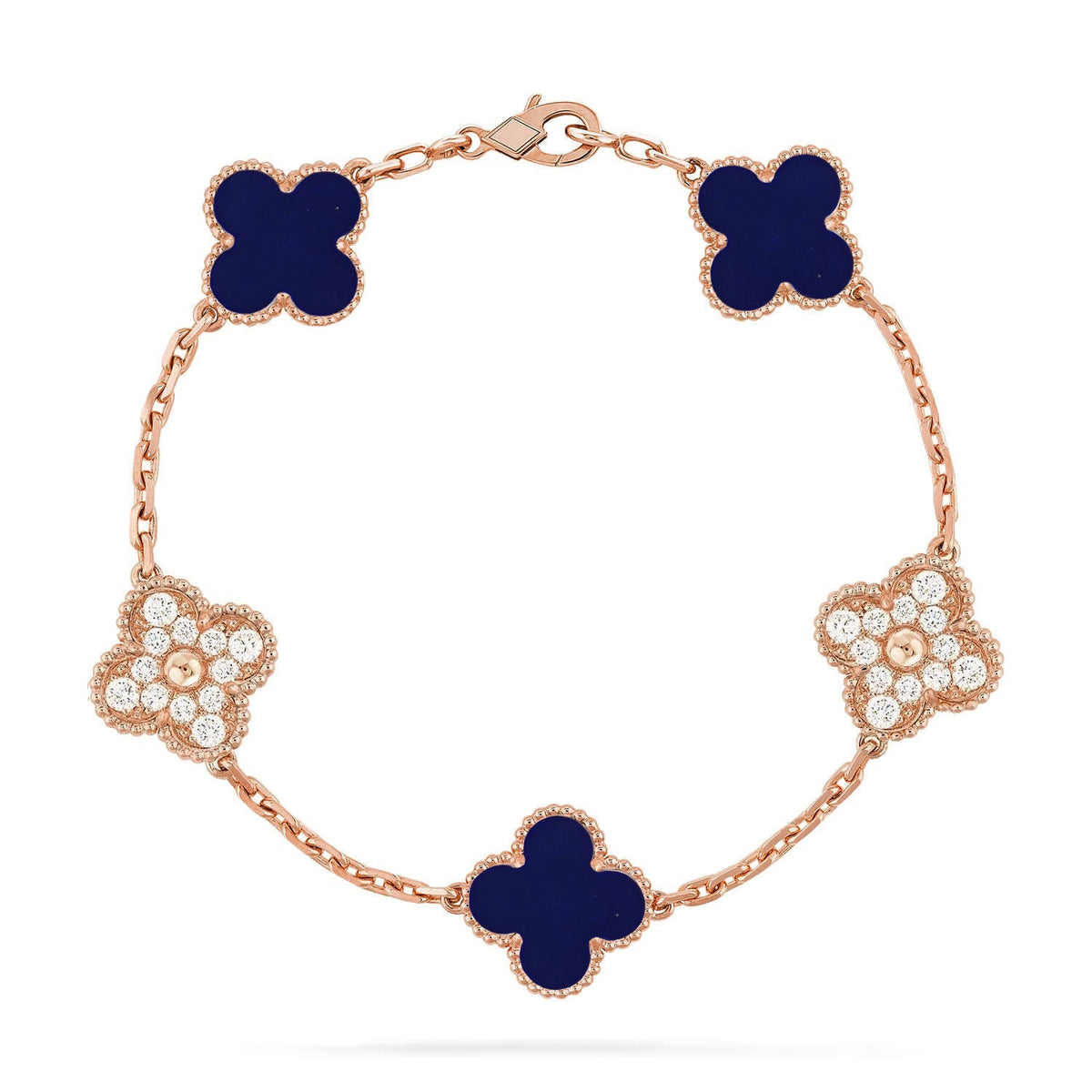 [Regalia Jewelry]CLOVER 5 MOTIF LAPIS LAZULI BRACELET COLLECTION