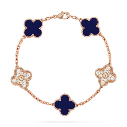 [Regalia Jewelry]CLOVER 5 MOTIF LAPIS LAZULI BRACELET COLLECTION