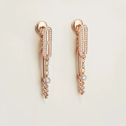 [Regalia Jewelry]CHAINE CHAOS DIAMOND DROP EARRINGS