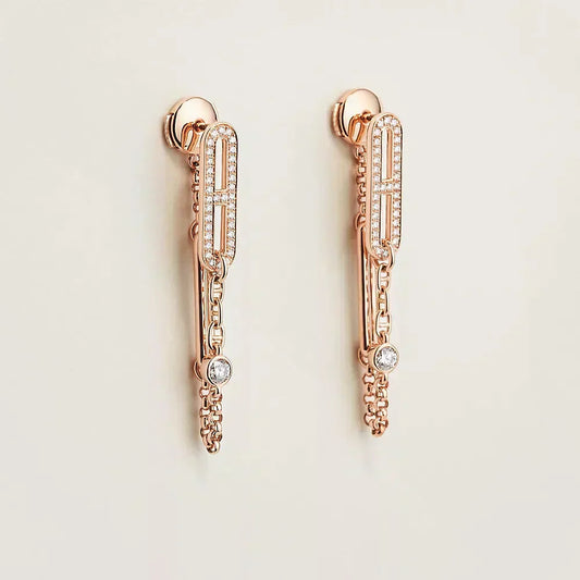[Regalia Jewelry]CHAINE CHAOS DIAMOND DROP EARRINGS