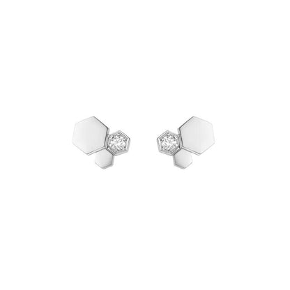 [Regalia Jewelry]BEE LOVE SILVER DIAMOND EARRINGS