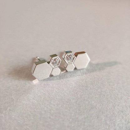 [Regalia Jewelry]BEE LOVE SILVER DIAMOND EARRINGS