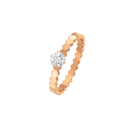 [Regalia Jewelry]BEE LOVE RING PINK GOLD 1 DIAMOND