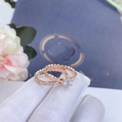 [Regalia Jewelry]BEE LOVE RING PINK GOLD 1 DIAMOND