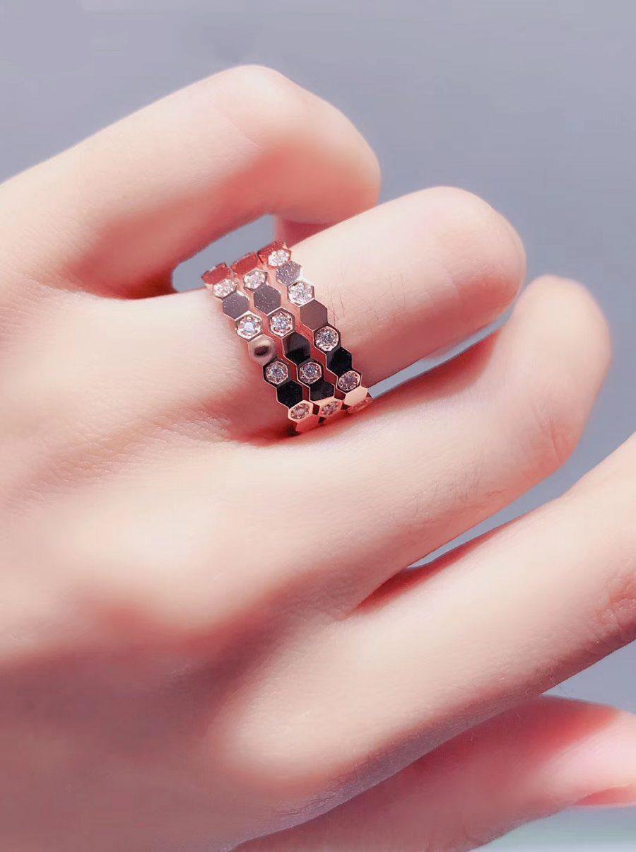[Regalia Jewelry]BEE LOVE RING PINK GOLD DIAMOND