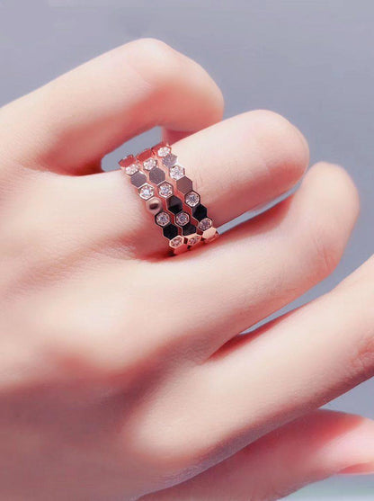 [Regalia Jewelry]BEE LOVE RING PINK GOLD DIAMOND