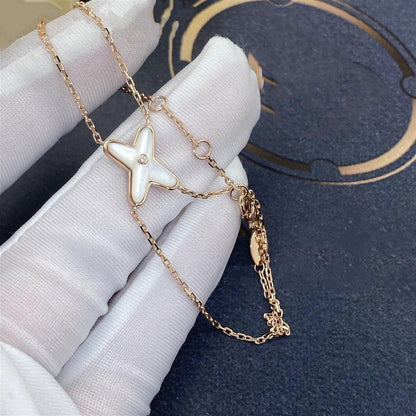 [Regalia Jewelry]JEUX BRACELET WHITE MOP PINK GOLD 1 DIAMOND